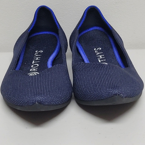 Rothy's The Point Navy Flats Size W8. - Picture 7 of 11